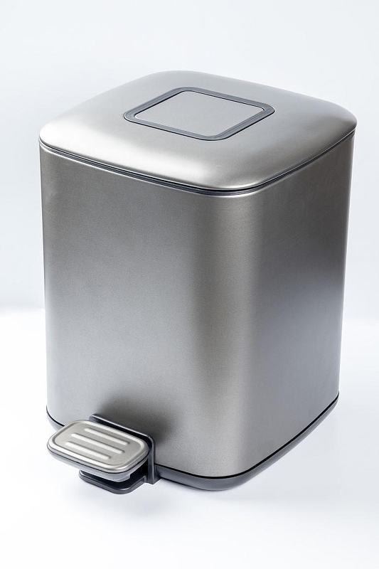 Ведро для мусора Boheme Q 10948-GM цвет Оружейная сталь